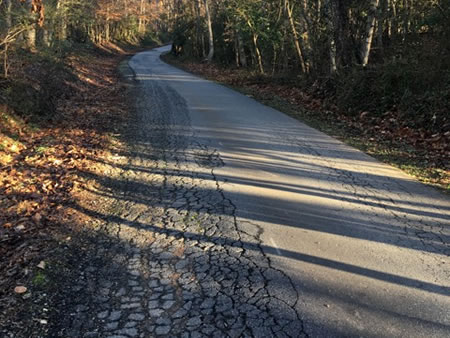 Crumbling private road, Hickory NC