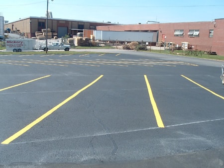 Sectioning large parking spaces for trucks