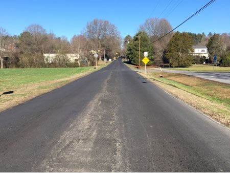 Suburban road renewal in Lenoir, NC