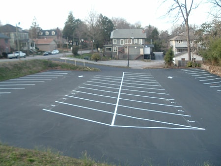 Multi-unit residential parking lot striping